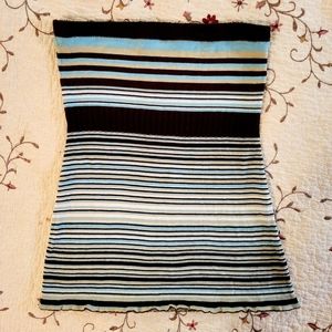 90's  Retro Knit Striped Tube Top